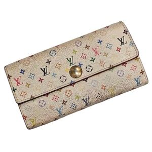 Louis Vuitton Murakami Takashi Multicolor White Wallet